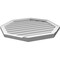 Ekena Millwork Octagonal Surface Mount PVC Gable Vent w/ 2"W x 2"P Brickmould Sill Frame, 30"W x 30"H GVPOC30X3003SN - alternate 4